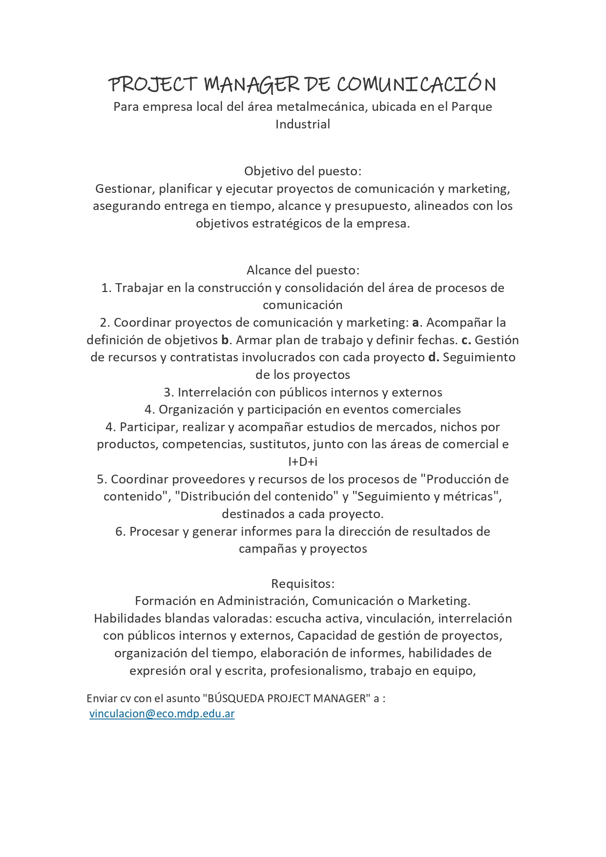 PROJECT MANAGER DE COMUNICACIÓN page 0001